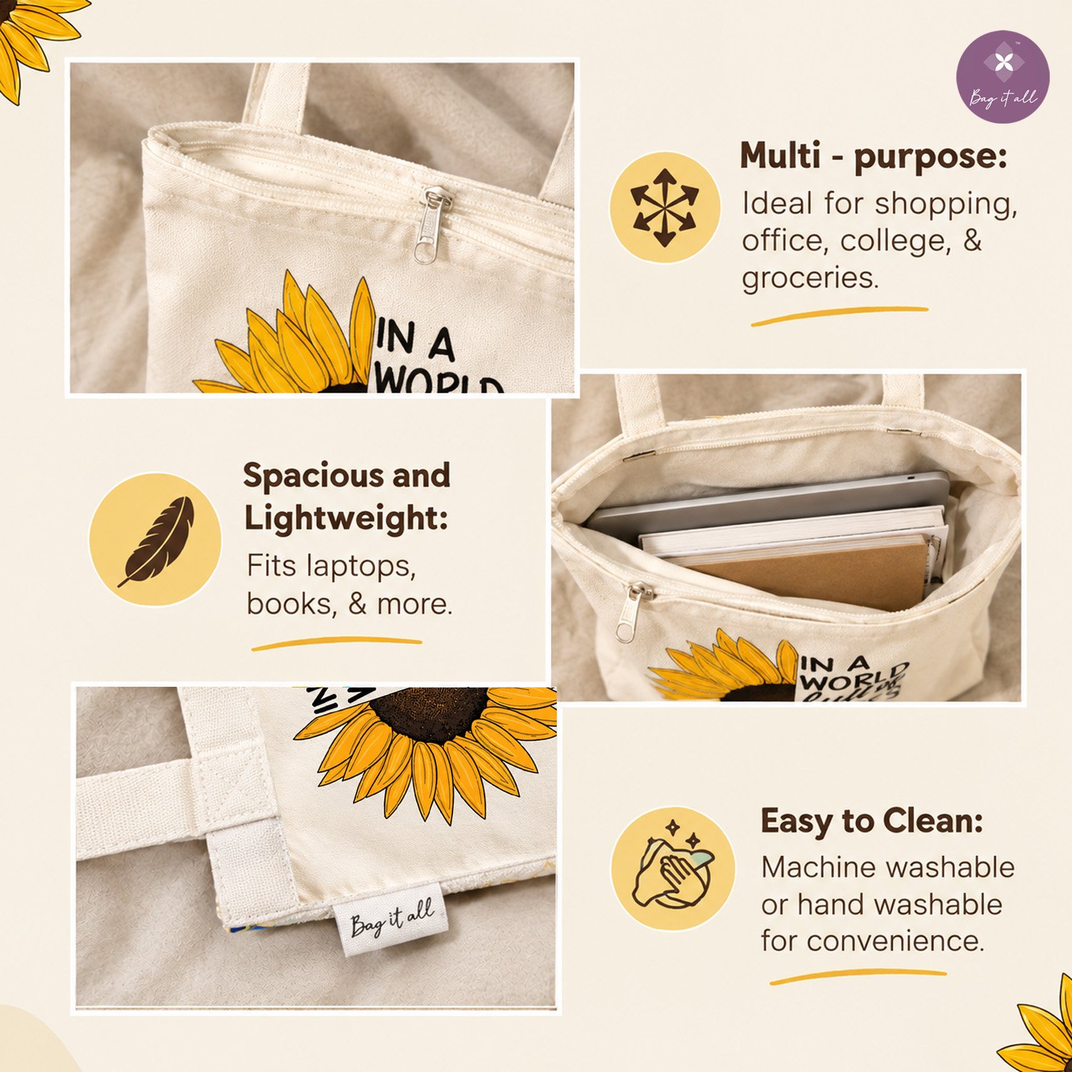 Sunflower Soul Tote - Image 7